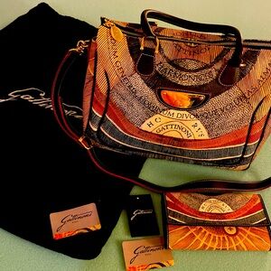Gattinoni Planetarium Tote Bag & Matching Wallet